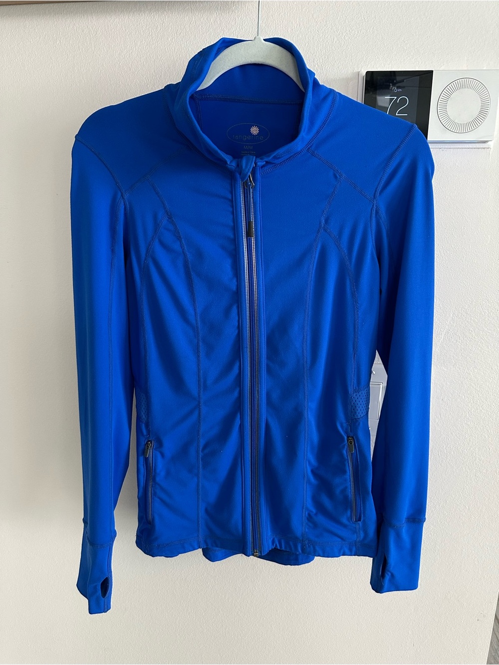Tangerine Women's Blue Full Zip Activewear Jacket w/ Thumb Holes